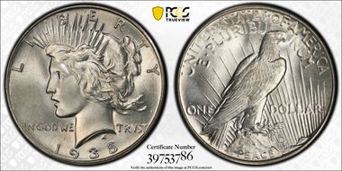 1935 $1 MS66