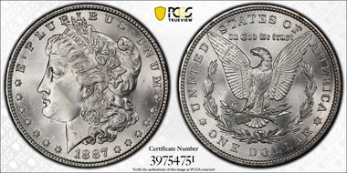 1887 $1 MS66