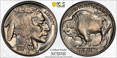 1937-D 5C MS66