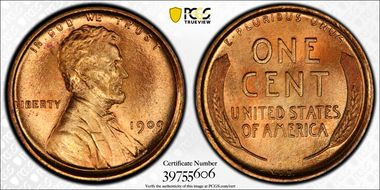 1909 VDB 1C MS66+ RD