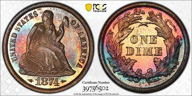 1874 10C Arrows PR67