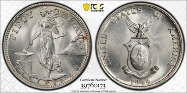 1944-S 50C KM-183  Ag MS66