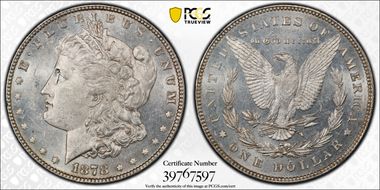1878 7/8TF $1 VAM 44, Tripled Blossoms MS62