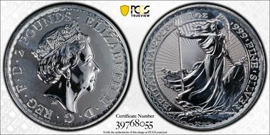 2020 £2 Britannia Radial Sunburst MS65