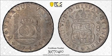 1749-Mo MF 8 R Yon-M8-49 Calico-473 AU58