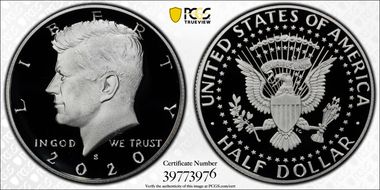 2020-S 50C Silver First Strike PR70DCAM