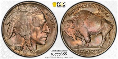 1938-D/S 5C Overmintmark, FS-512 MS65