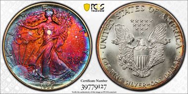 1986 $1 Silver Eagle MS68