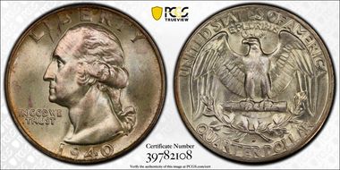 1940-D 25C MS67+