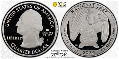 2020-S 25C American Samoa NP - Silver PR70DCAM