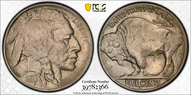 1913-D 5C Type 2 AU58