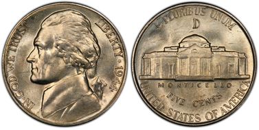 1944-D/D 5C RPM FS-501 MS66FS