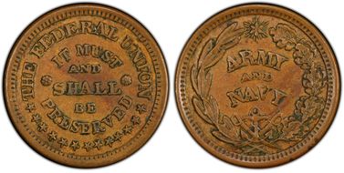 1860s Token F-225A/327a Shall be Preserved AU53RB