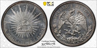 1902-Cn JQ Peso KM-409 MS63