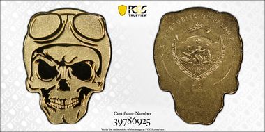 nd(2019) $1 Golden Biker Skull MS69
