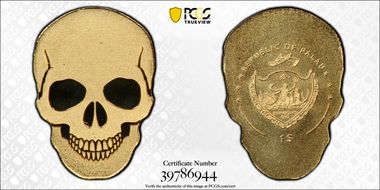 (2016) $1 Golden Skull MS70