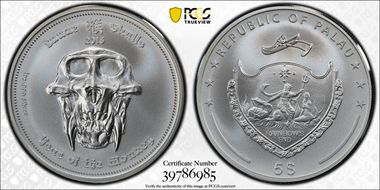 2016 $5 Lunar Skull - Monkey MS70