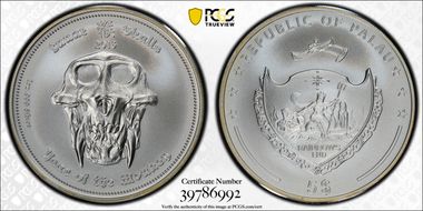 2016 $5 Lunar Skull - Monkey MS70