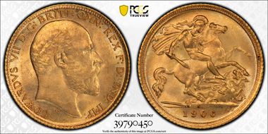 1906-S 1/2 Sov S-3977B MS63