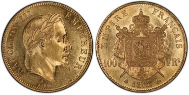 1866-A 100 Fr Gad-1136 F-551 AU58