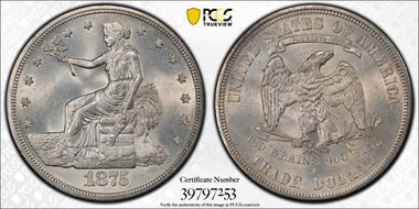1875-S T$1 MS62
