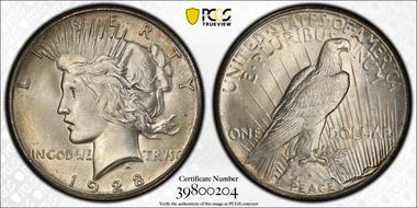 1928 $1 MS66