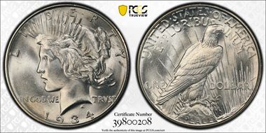 1934-D $1 MS66
