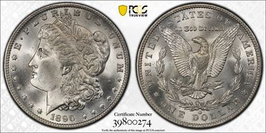 1890-O $1 MS65+