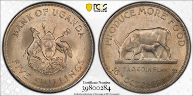 1968 5 Shil F.A.O. MS65