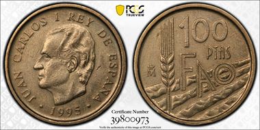 1995-M 100 P F.A.O. AU53