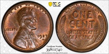 1927-S 1C MS65BN