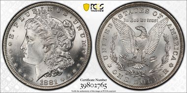 1881-O $1 MS66
