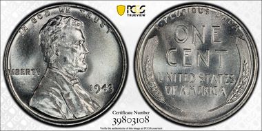 1943 1C MS68+