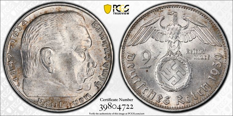 Cert 39804722 - Coin Image