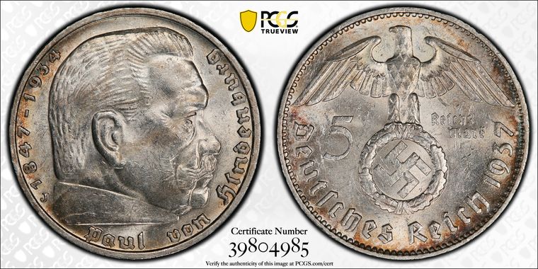 Cert 39804985 - Coin Image