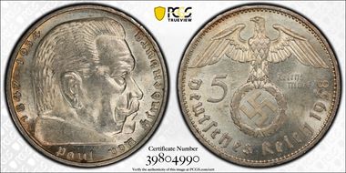 1938-A 5 Mk J-367 MS63