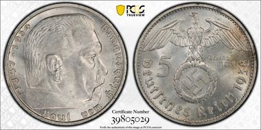 1938-G 5 Mk J-367 MS63+