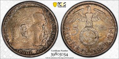 1939-A 5 Mk J-367 MS63