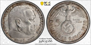 1939-D 5 Mk J-367 MS63+