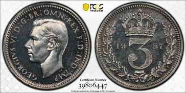 1937 3D S-4088 Crowned 3 PR66