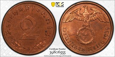 1939-A 2 Pfg J-362 MS64RB