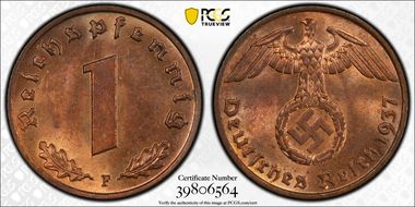 1937-F Pfg J-361 MS65RB