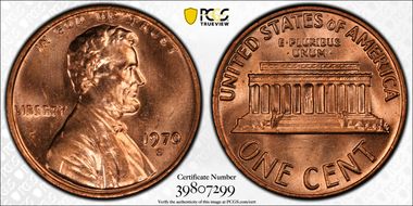 1970-S 1C Doubled Die Obverse FS-101 MS64RD