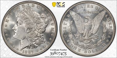 1887/6 $1 MS66+