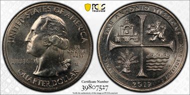 2019-W 25C San Antonio Missions NP MS65