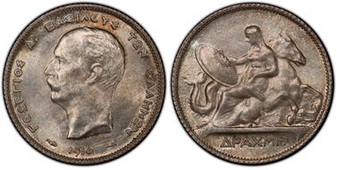 1910(a) Drachma KM-60  Ag MS64