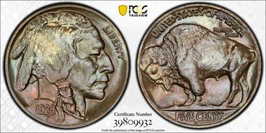 1928-D 5C MS66