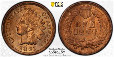 1891 1C MS63RB