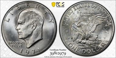 1971-S $1 Silver MS67