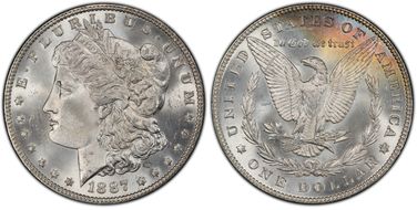 1887 $1 MS66